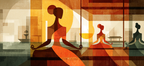 Yoga Meditation Abstrakte Meditation Figuren Ruhe Innenarchitektur | Yoga und Meditation | Themen und Hobbys