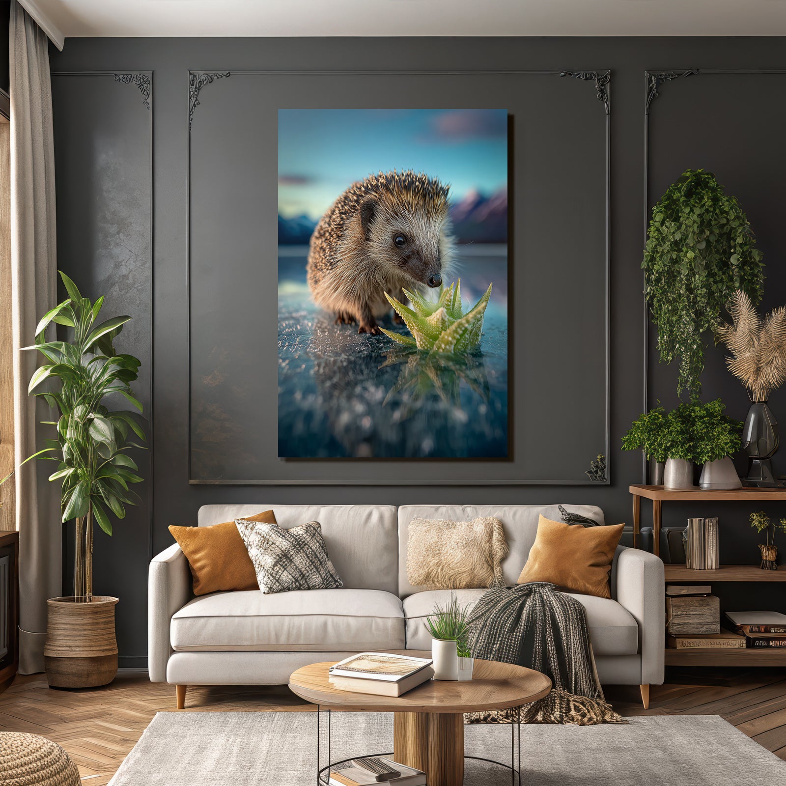 Polarlicht Hedgehog Untersuchung Von Sukkulente Im Natur Hintergrund | Fjorde und Gletscher | Landschaften