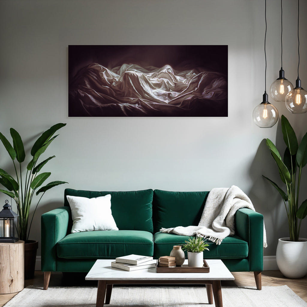 Texturierte Stoffanordnung Mit Lichtundschatten Abstract | Aktkunst und Sinnlichkeit | Menschen und Emotionen