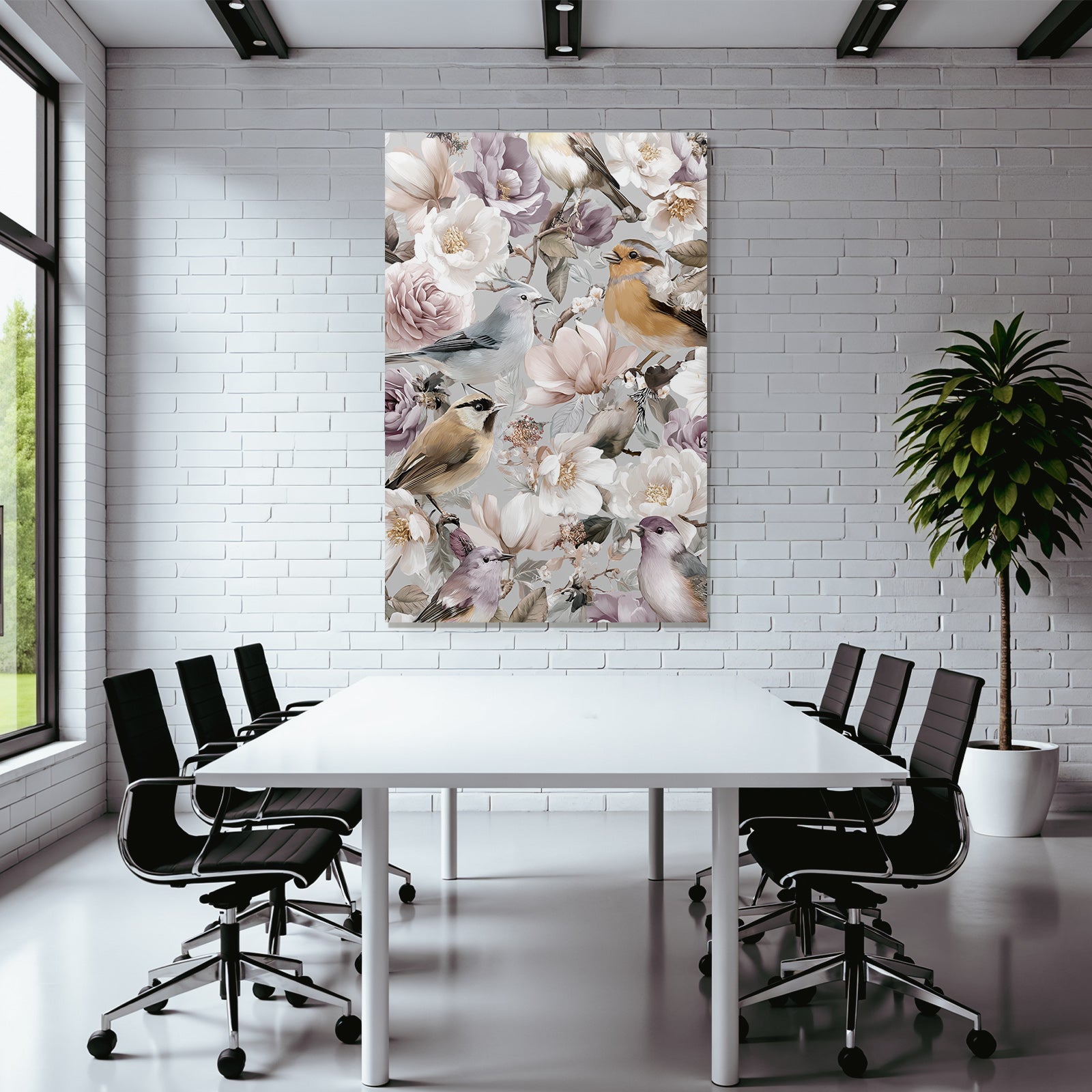 Florales Vogel Und Muster