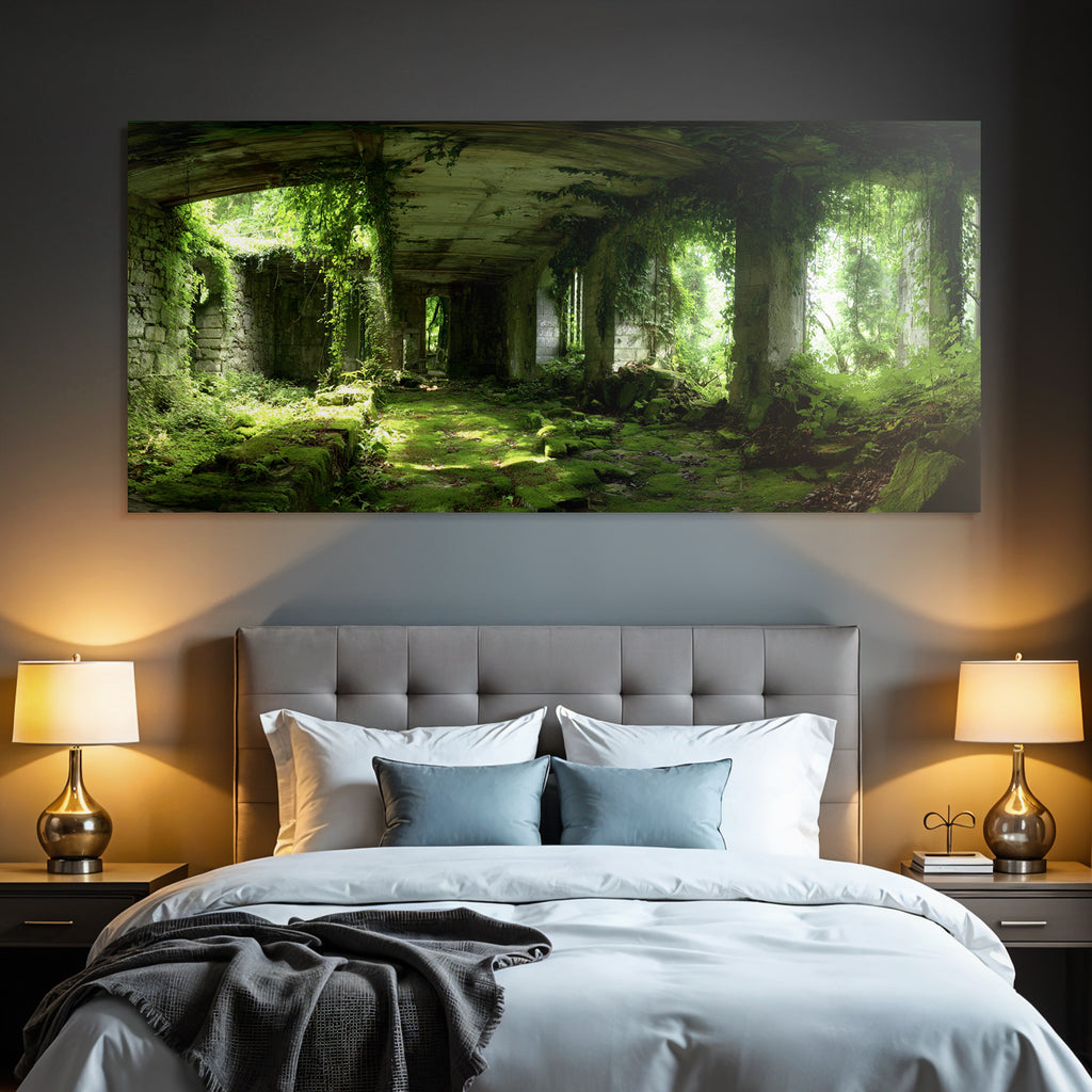 Verlassener Innenraum Mit Pflanzen Im Lichtschein | Lost Places | Architektur