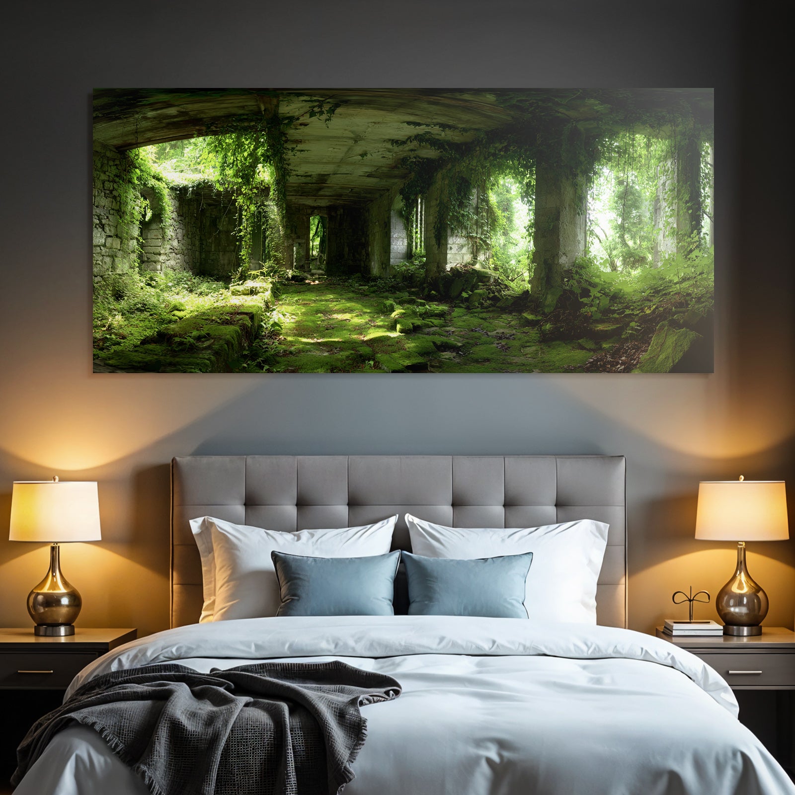 Verlassener Innenraum Mit Pflanzen Im Lichtschein | Lost Places | Architektur
