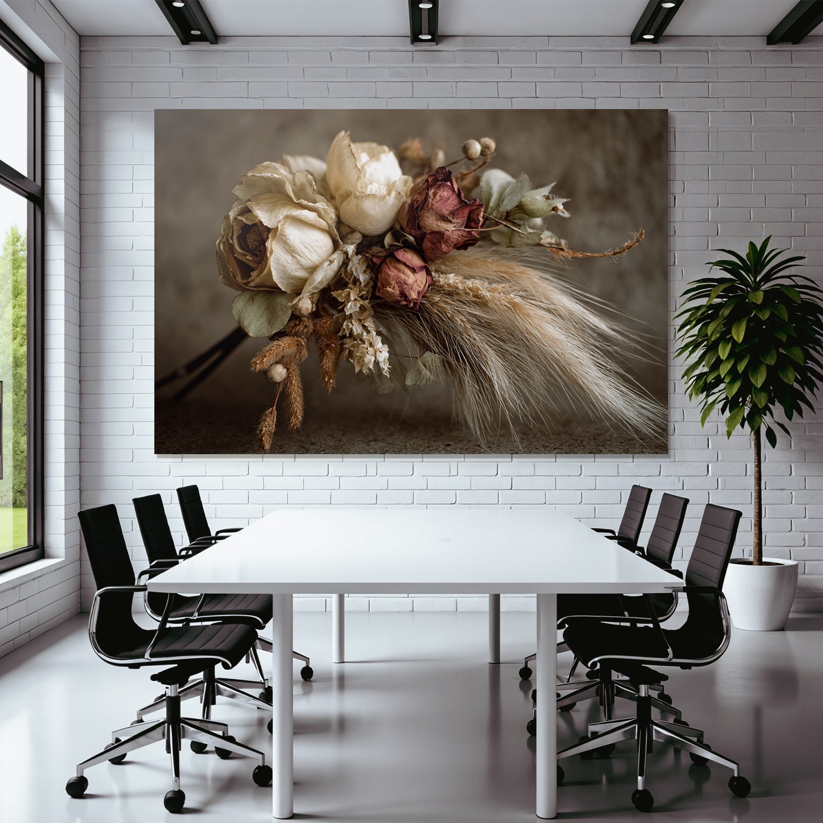 Trocken Retro Flowers Getrocknete Anfang Rustikales Arrangement