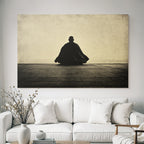 Yoga Meditation Einsame Figura In Der Meditation Vintage Stil | Yoga und Meditation | Themen und Hobbys