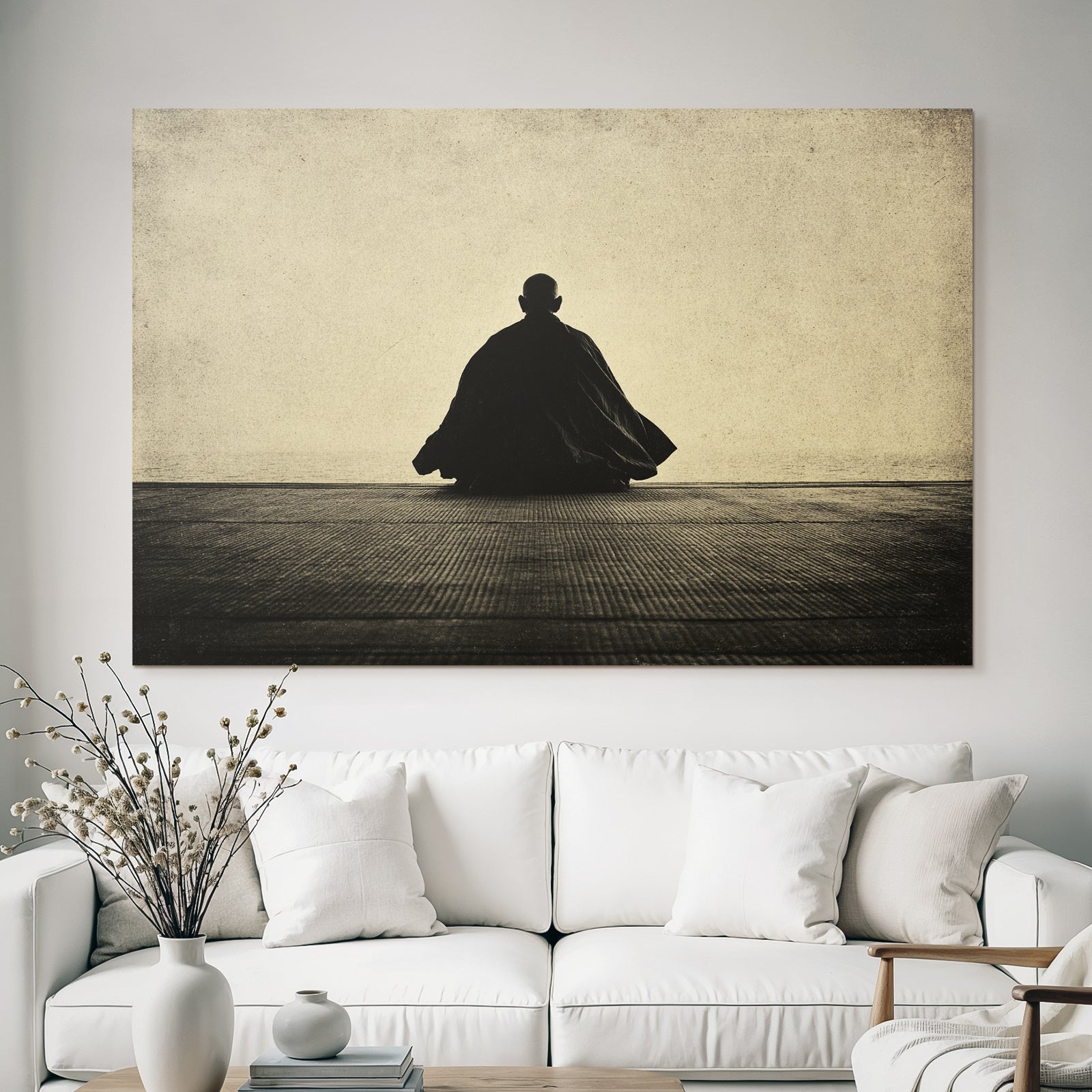 Yoga Meditation Einsame Figura In Der Meditation Vintage Stil | Yoga und Meditation | Themen und Hobbys