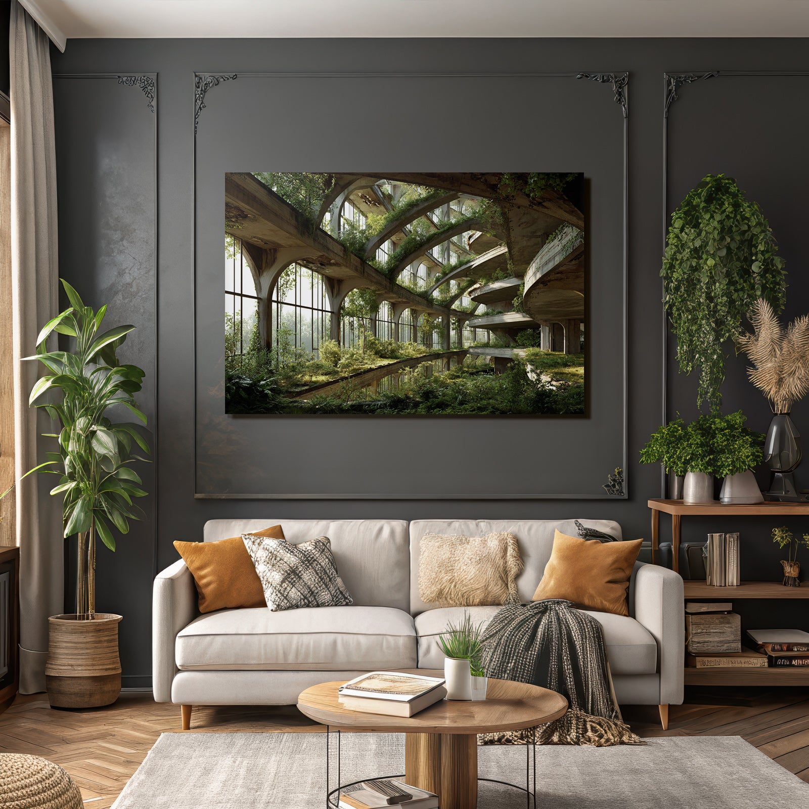 Verlassener Architektonischer Raum Natur Übernimmt Zerfall Und Neuordnung | Lost Places | Architektur
