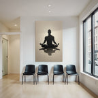 Yoga Meditation Silhoütte Einer Person Im Meditativen Sitz Geste | Yoga und Meditation | Themen und Hobbys