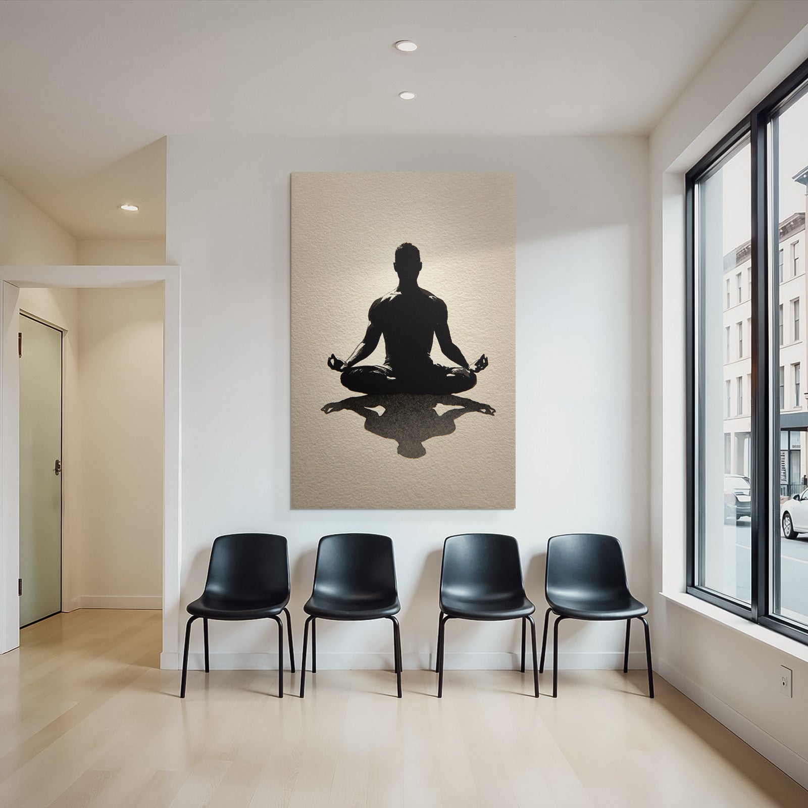 Yoga Meditation Silhoütte Einer Person Im Meditativen Sitz Geste | Yoga und Meditation | Themen und Hobbys