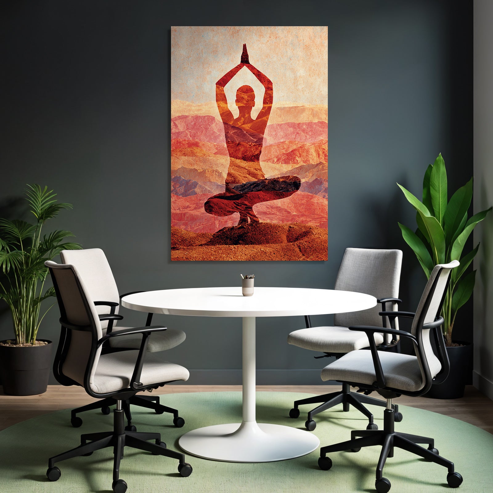 Yoga Meditation Yoga Pose In Farbigen Berglandschaften Ruhe Und Meditation | Yoga und Meditation | Themen und Hobbys