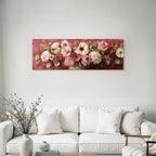 Trocken Retro Flowers Strauss Rot Weiss Rosa Kunstwerk