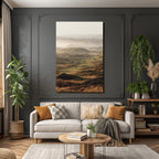 Scenic Landscape Rolling Hills Misty Coastal Area Dawn Dusk | Duenen und Heide | Landschaften