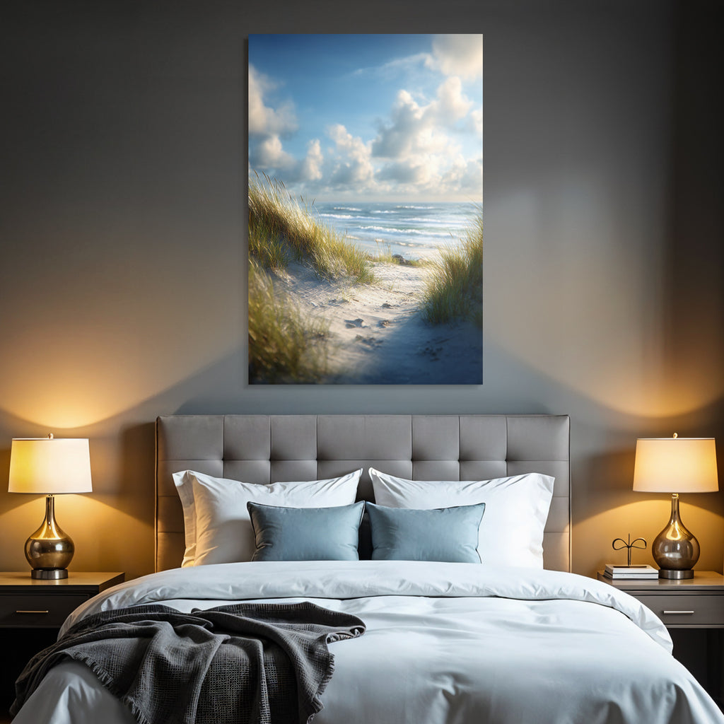 Strandblick Mit Sanddünen Und Meer Bei Sonnenschein | Duenen und Heide | Landschaften