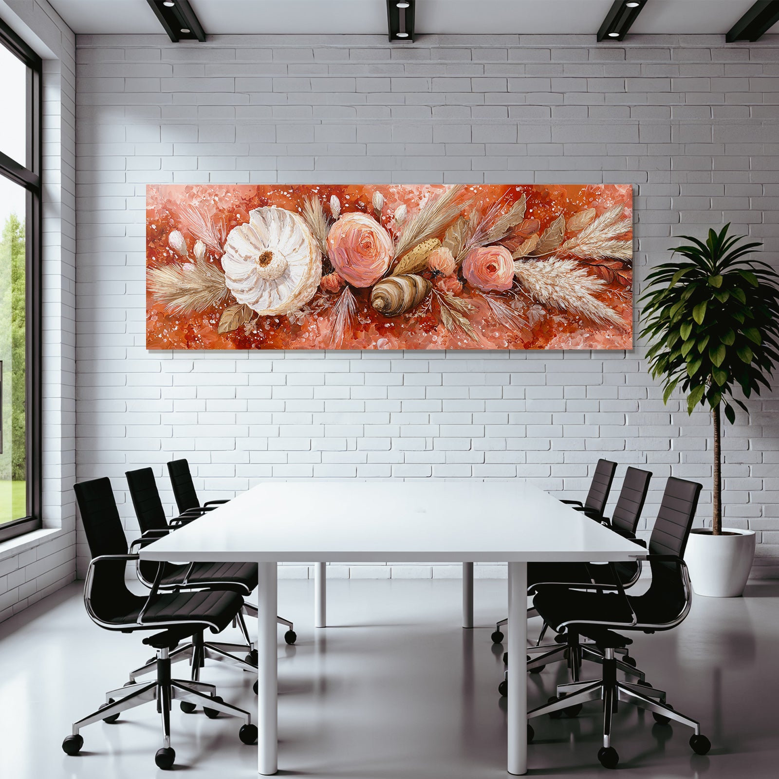 Trocken Retro Flowers Blatt Kunstwerk Bunte Anordnung
