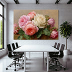Weiches Impressionistisches Rosenarrangement In Rosatönen Und Weiss