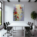 Impressionistisches Florales Gemälde Mit Mohn Und Gänseblümchen