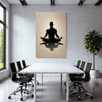 Yoga Meditation Silhoütte Einer Person Im Meditativen Sitz Geste | Yoga und Meditation | Themen und Hobbys