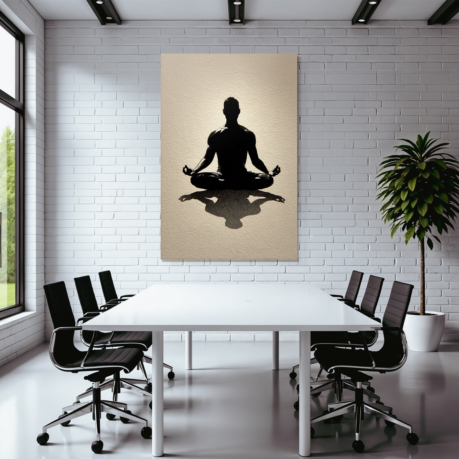 Yoga Meditation Silhoütte Einer Person Im Meditativen Sitz Geste | Yoga und Meditation | Themen und Hobbys