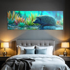 Polarlicht Hedgehog In Vibrant Colorful Landscape Mit Sukkulenten Regnerischem Atmosphare | Fjorde und Gletscher | Landschaften
