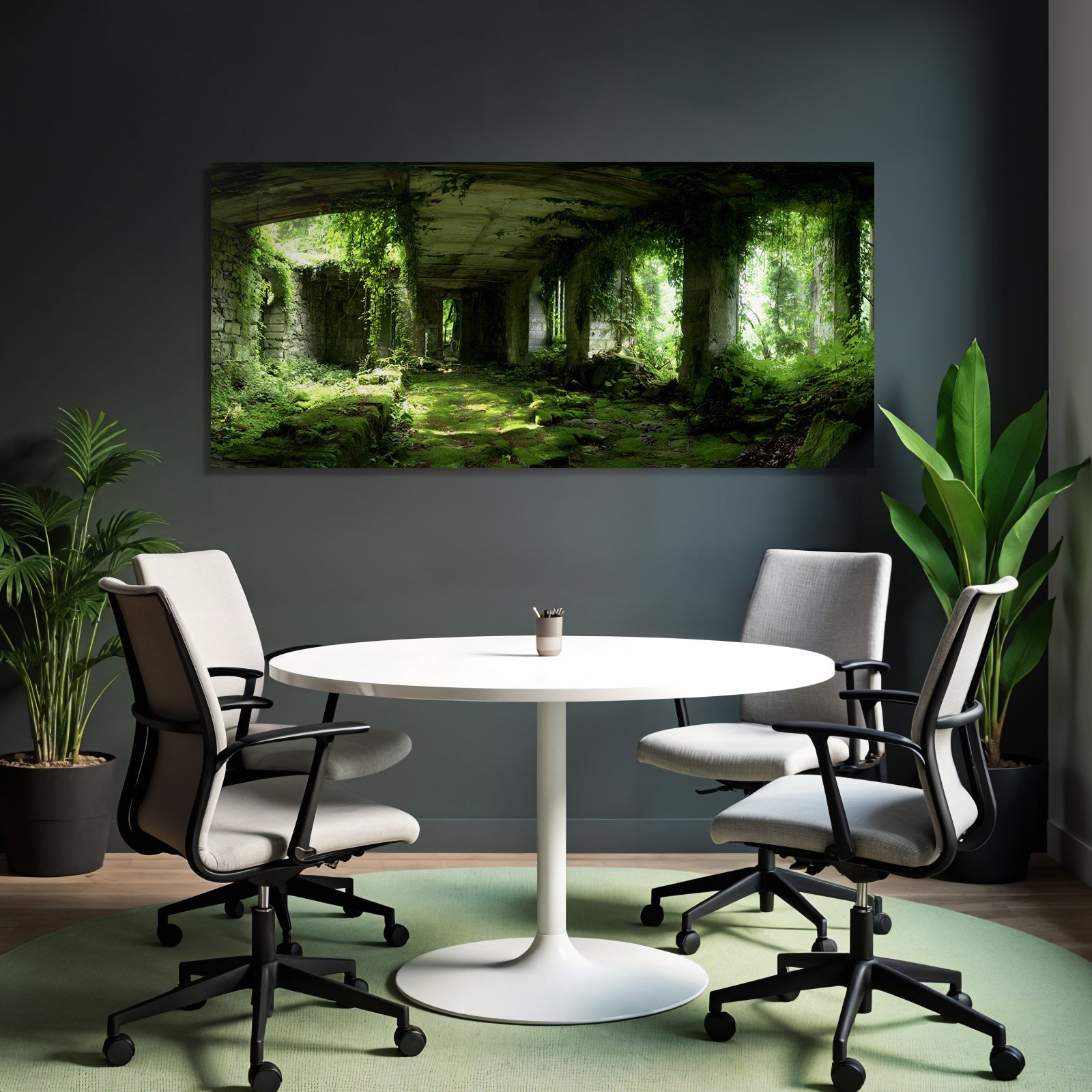 Verlassener Innenraum Mit Pflanzen Im Lichtschein | Lost Places | Architektur