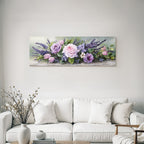 Strauss Mit Rosa Und Lavendelfarbenen Rosen Tulpen Und Zarten Lila Blüten