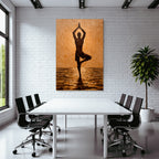 Yoga Meditation Baum Yoga Pose Beruhigung Ölmalerei | Yoga und Meditation | Themen und Hobbys