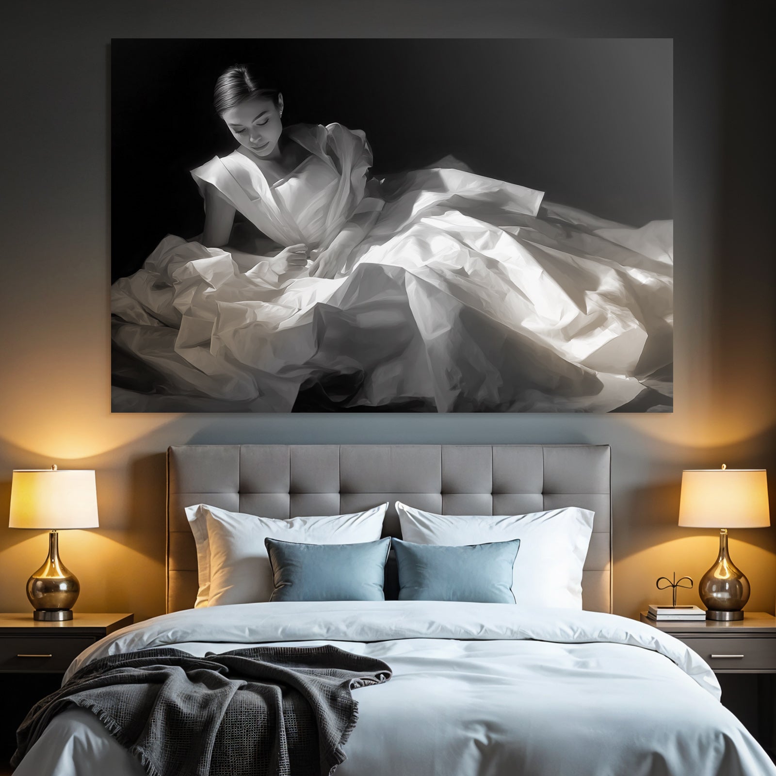 Person In Fliessendem Gewae Kleid Portrait Mode Kunst | Aktkunst und Sinnlichkeit | Menschen und Emotionen