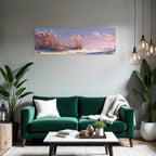 Ruhige Winterlandschaft Mit Gras Und Pastellfarbenem Himmel | Duenen und Heide | Landschaften
