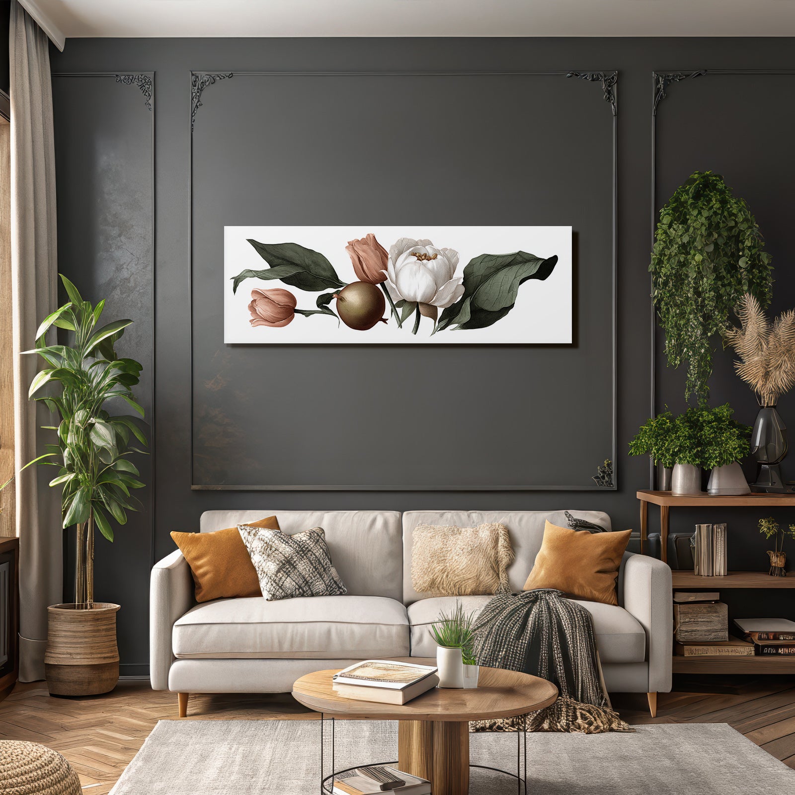 Botanische Vintage Illustration Blätter Und Apfel