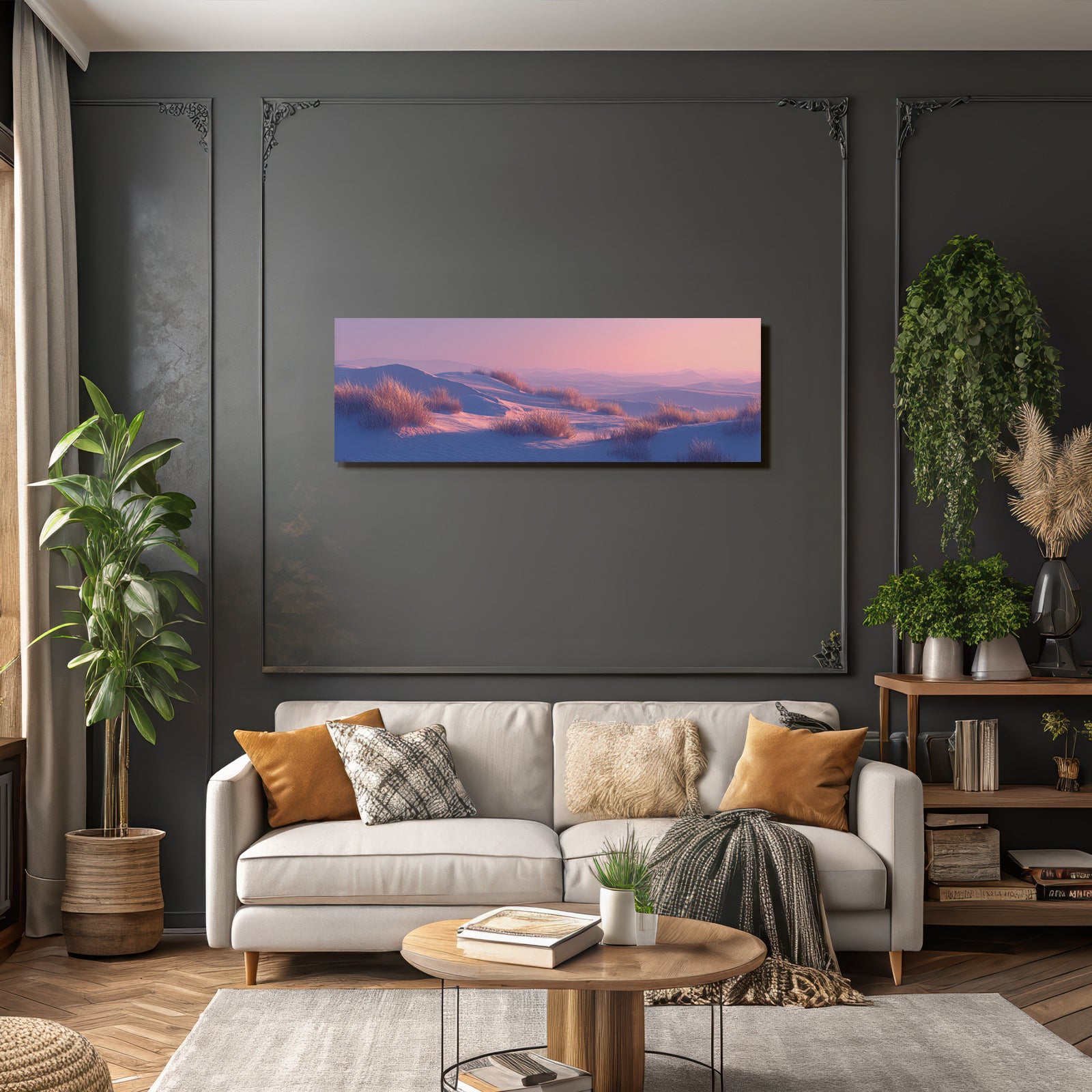 Ruhige Winterlandschaft Dawn Dusk Pastellfarben | Duenen und Heide | Landschaften
