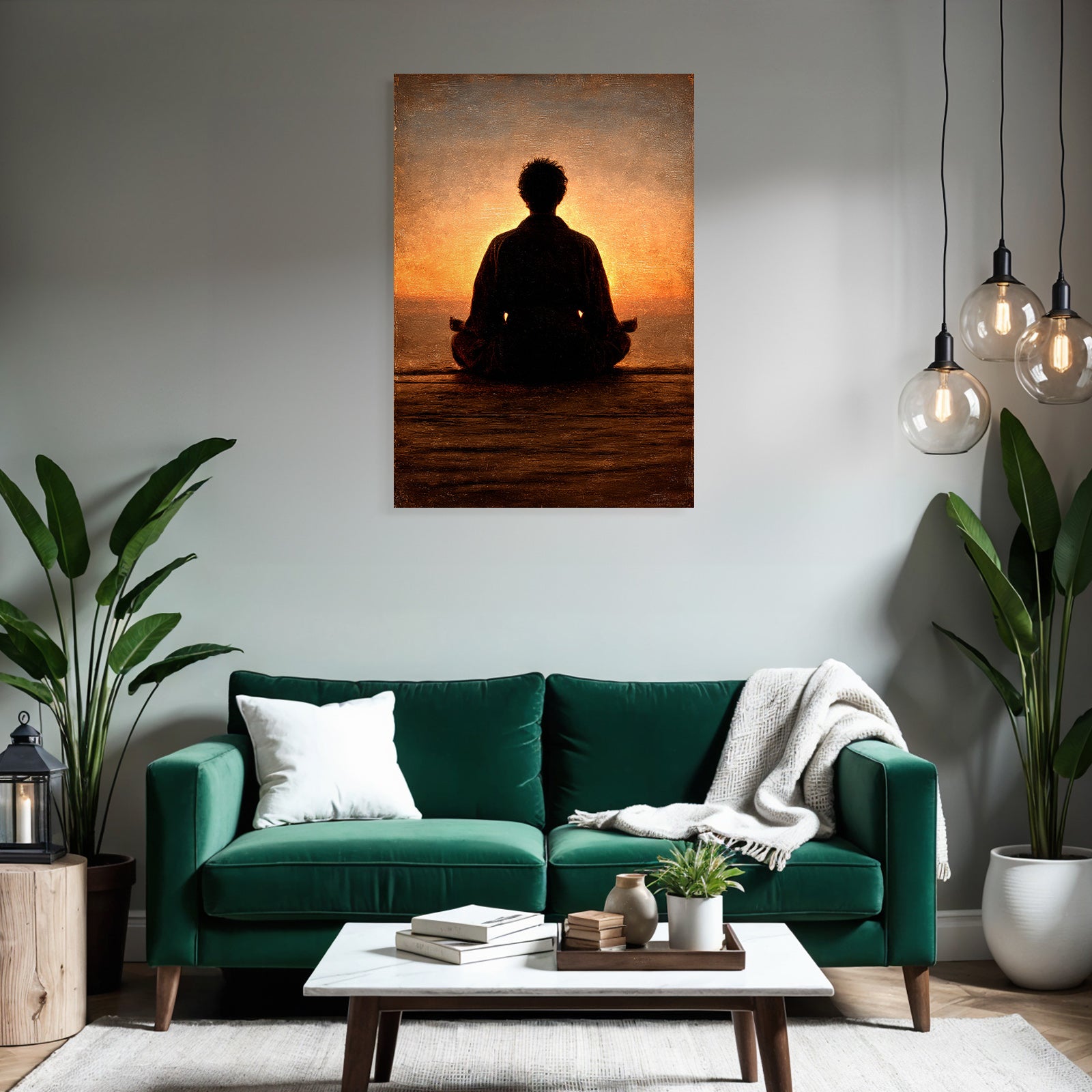 Yoga Meditation Meditierende Person Im Sonnenuntergang Über Wasser | Yoga und Meditation | Themen und Hobbys