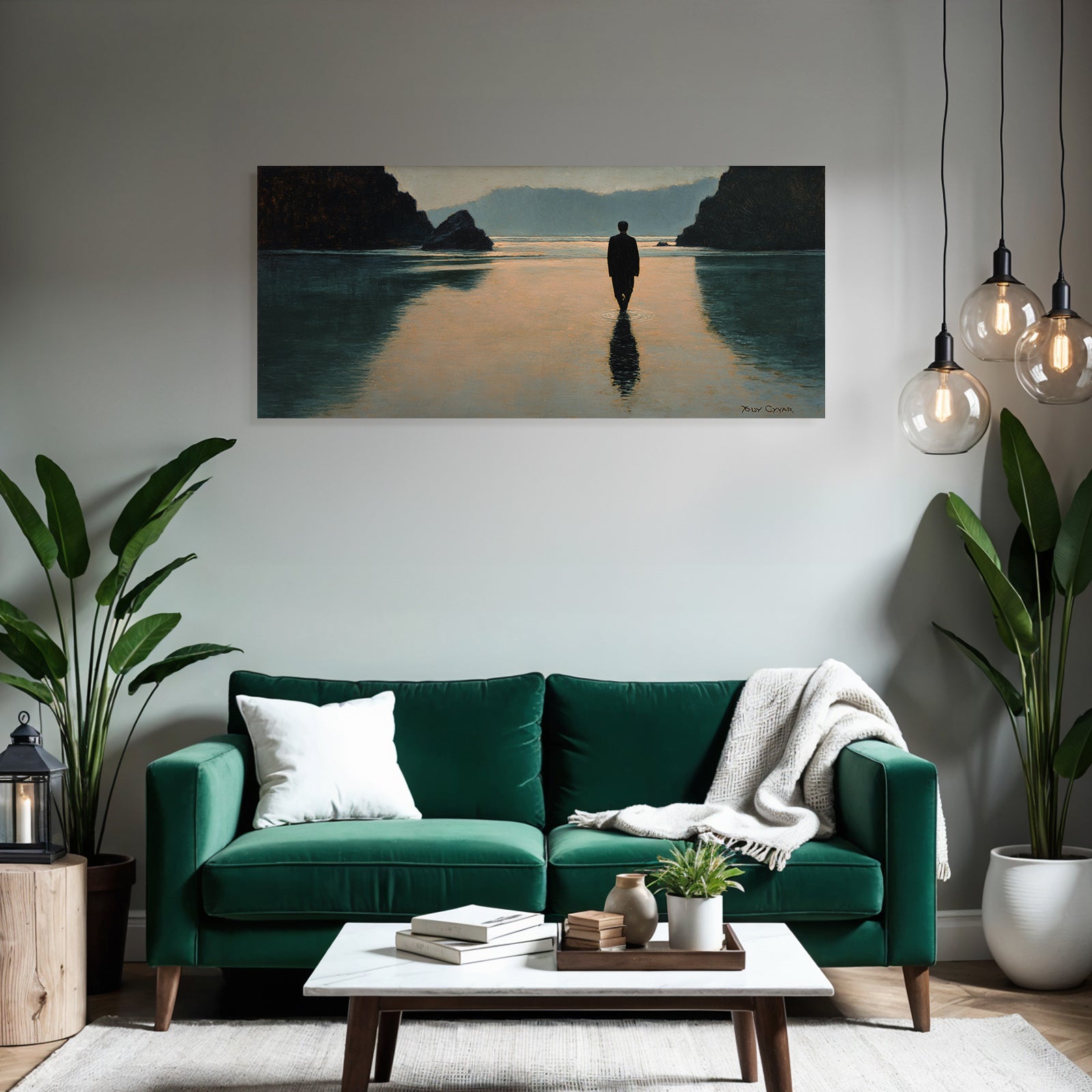 Yoga Meditation Einsame Figur Im Flachen Wasser Mit Steinformation Kunstvolle Repräsentation | Yoga und Meditation | Themen und Hobbys
