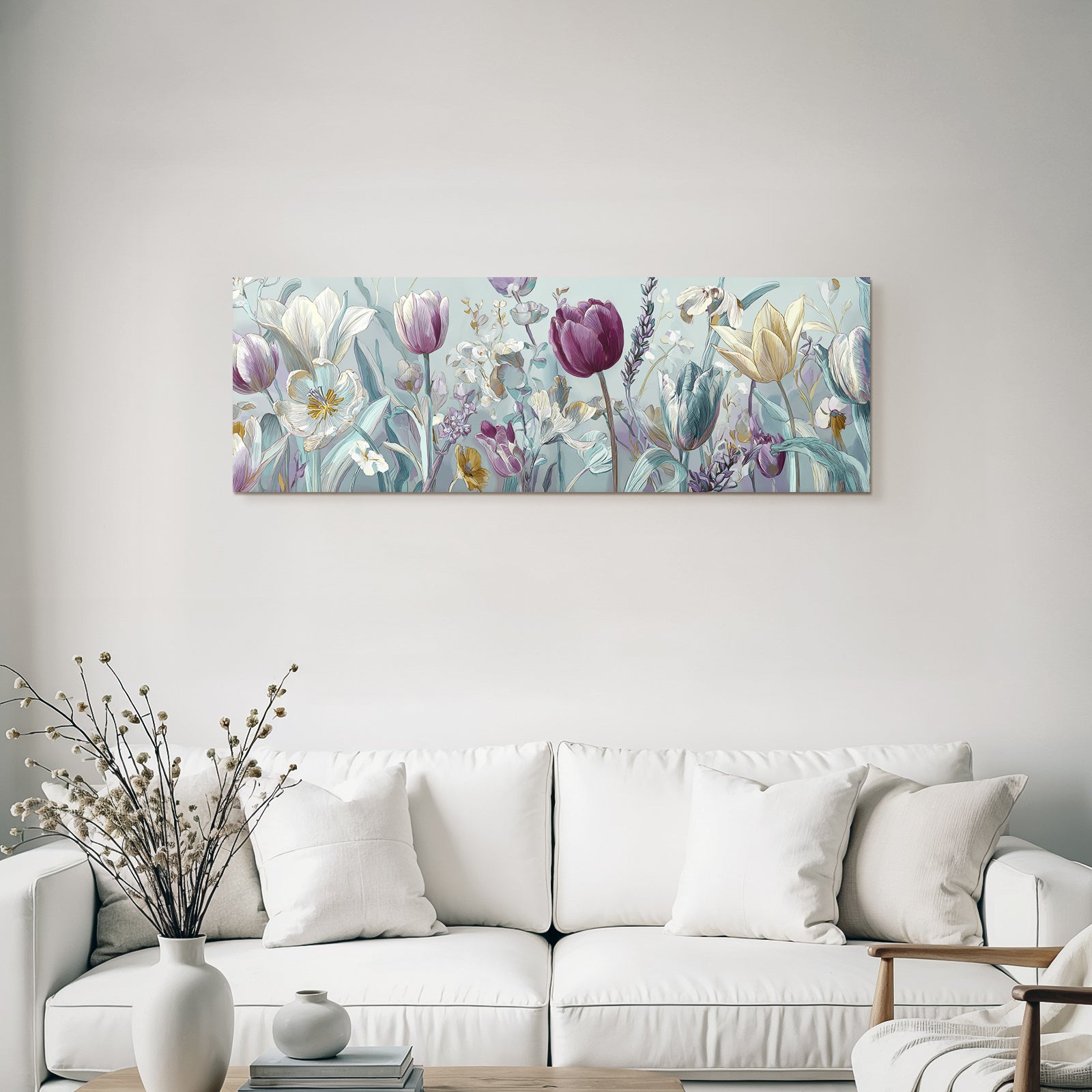 Florales Botanisches Muster Mit Tulpen