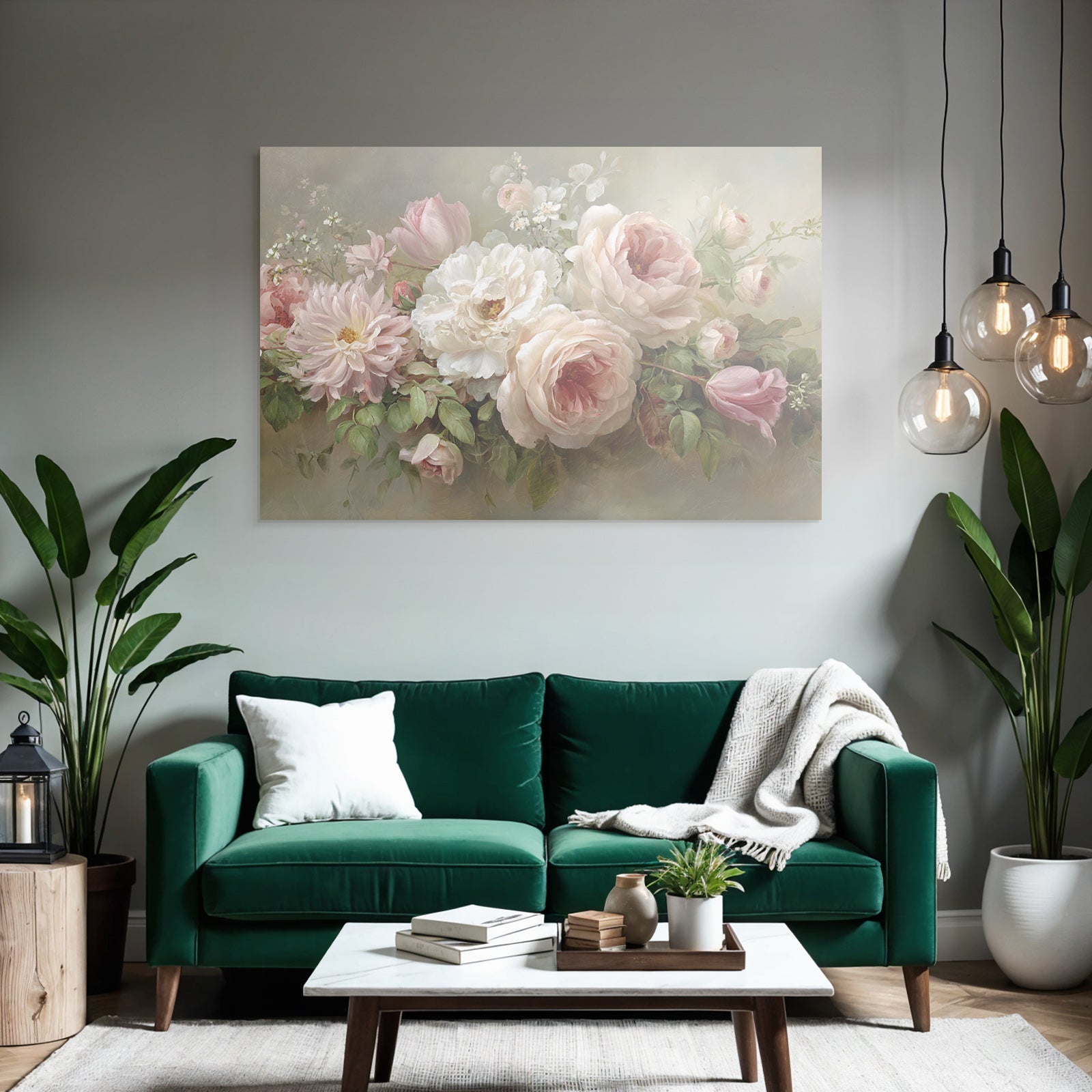 Schöne Arrangement Mit Rosen Und Päonien