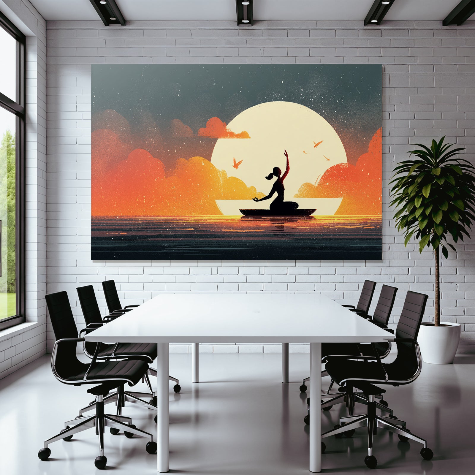 Yoga Meditation Stille Meditation Im Boot Bei Sonnenuntergang | Yoga und Meditation | Themen und Hobbys