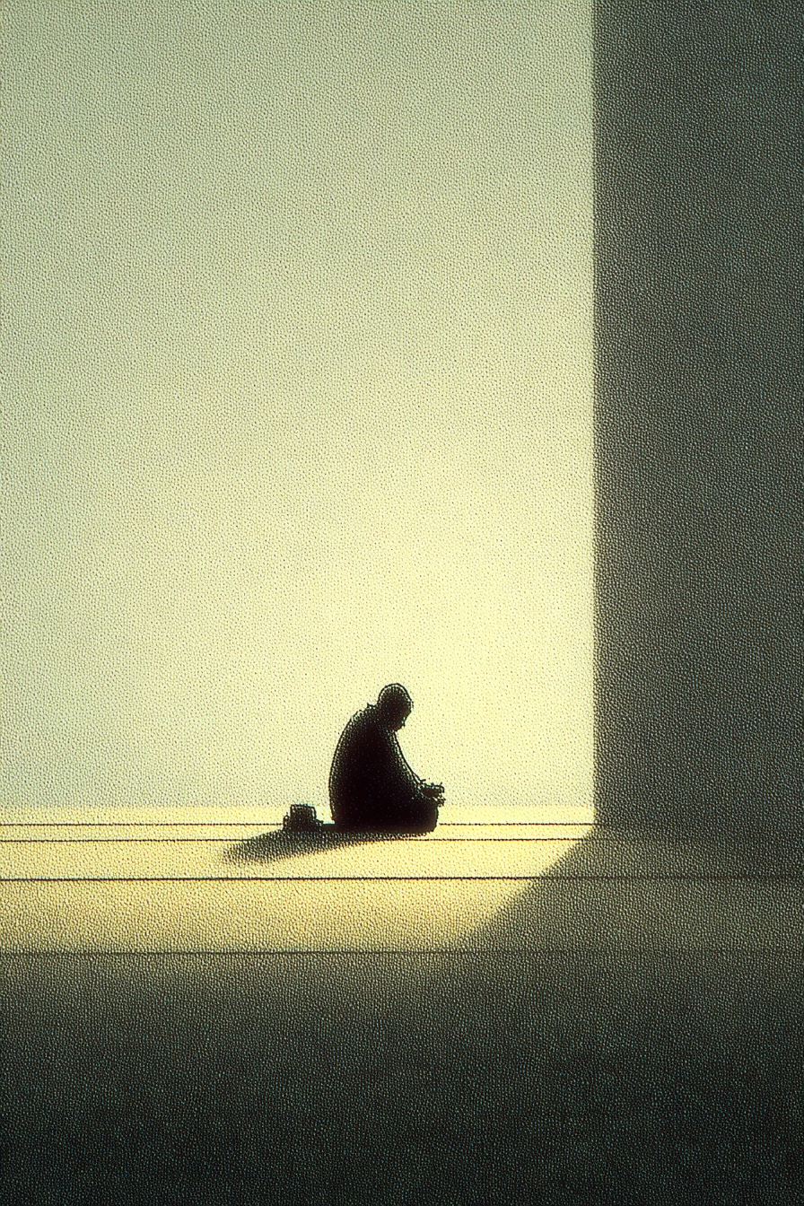 Yoga Meditation Einsame Figuren Introspektion Minimalismus | Yoga und Meditation | Themen und Hobbys