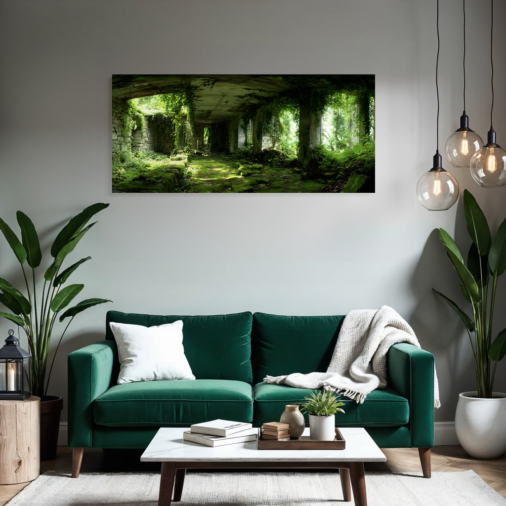 Verlassener Innenraum Mit Pflanzen Im Lichtschein | Lost Places | Architektur