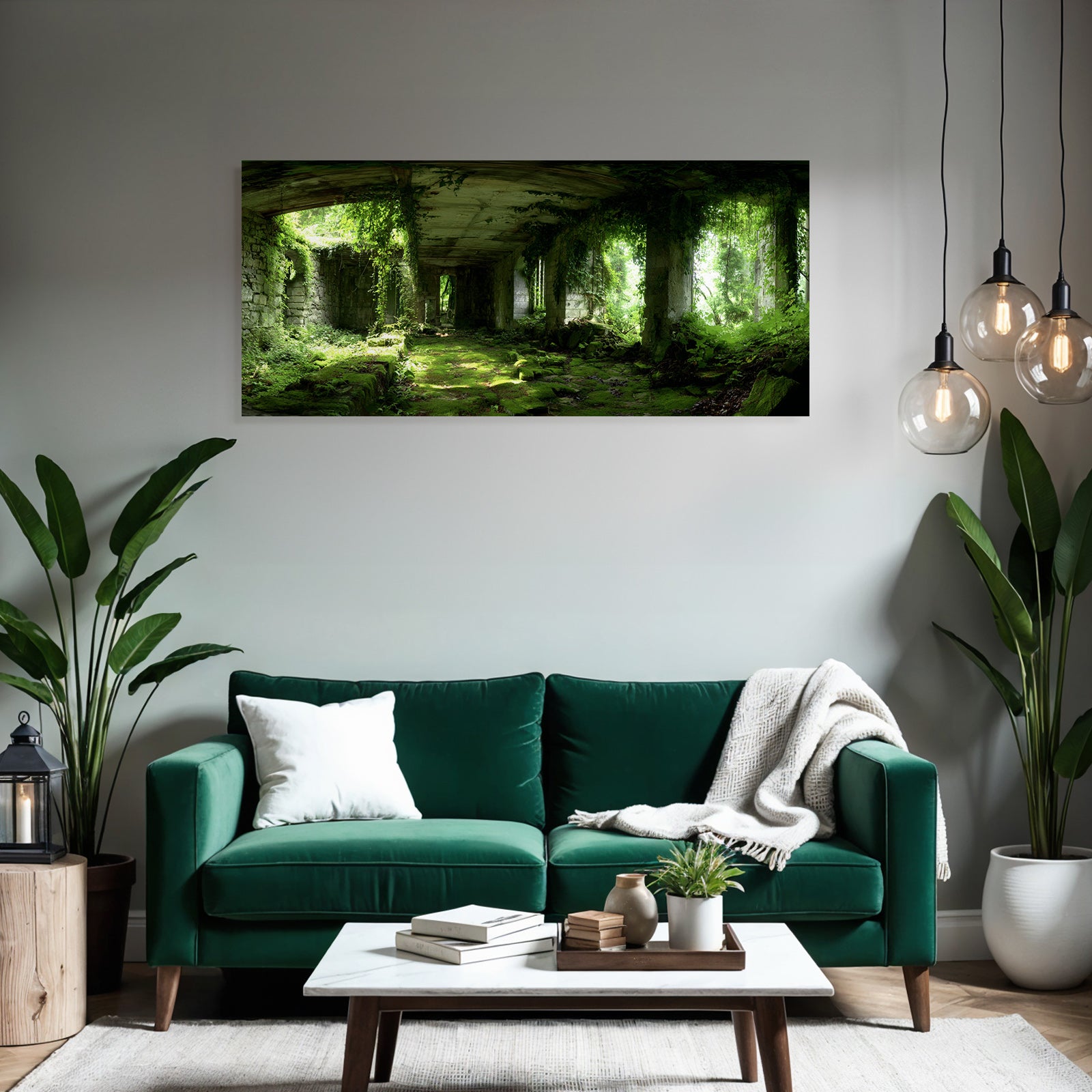 Verlassener Innenraum Mit Pflanzen Im Lichtschein | Lost Places | Architektur