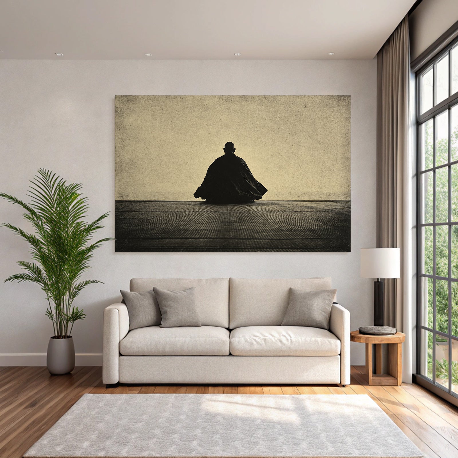 Yoga Meditation Einsame Figura In Der Meditation Vintage Stil | Yoga und Meditation | Themen und Hobbys