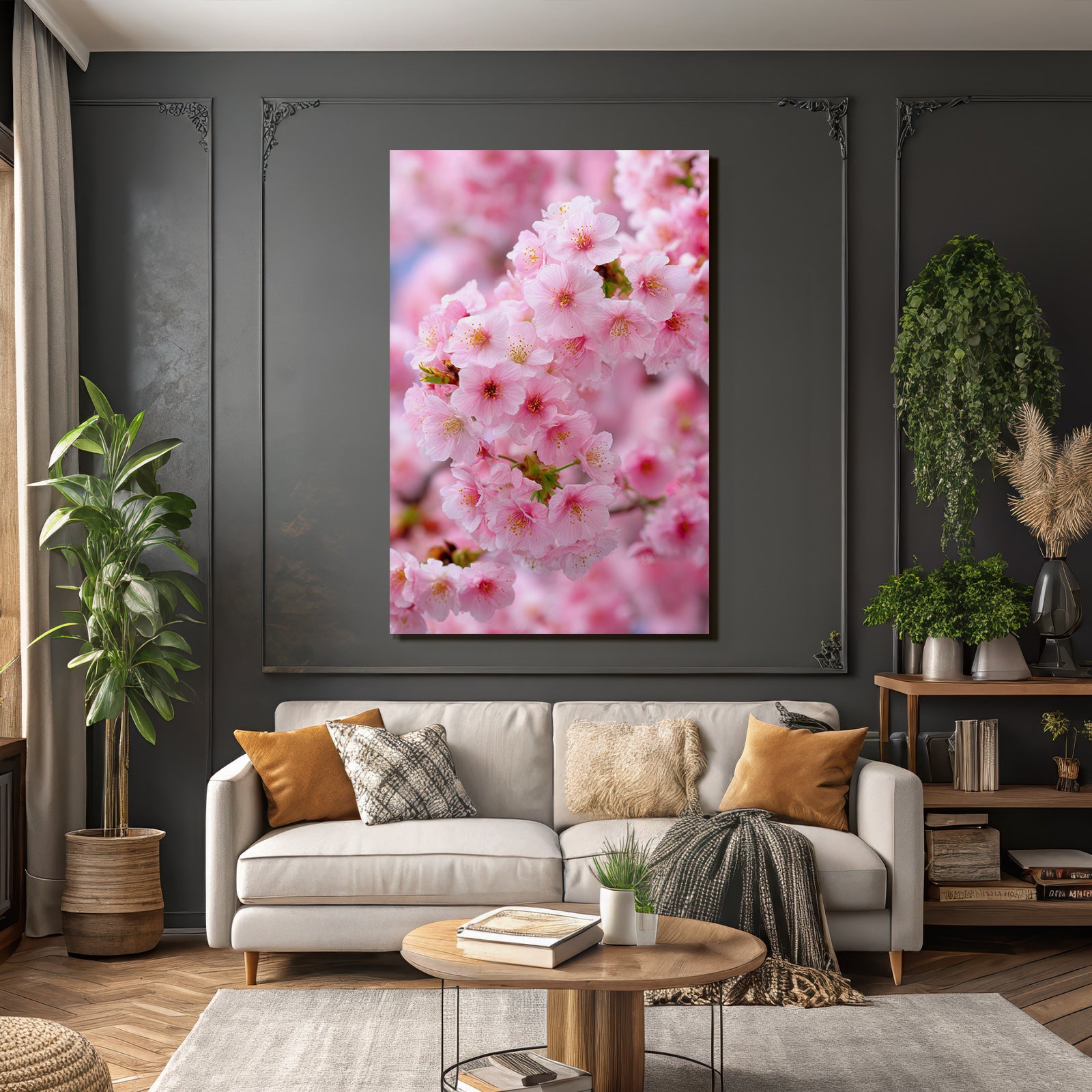 Zarte Rosablühende Kirschblüten Im Frühling