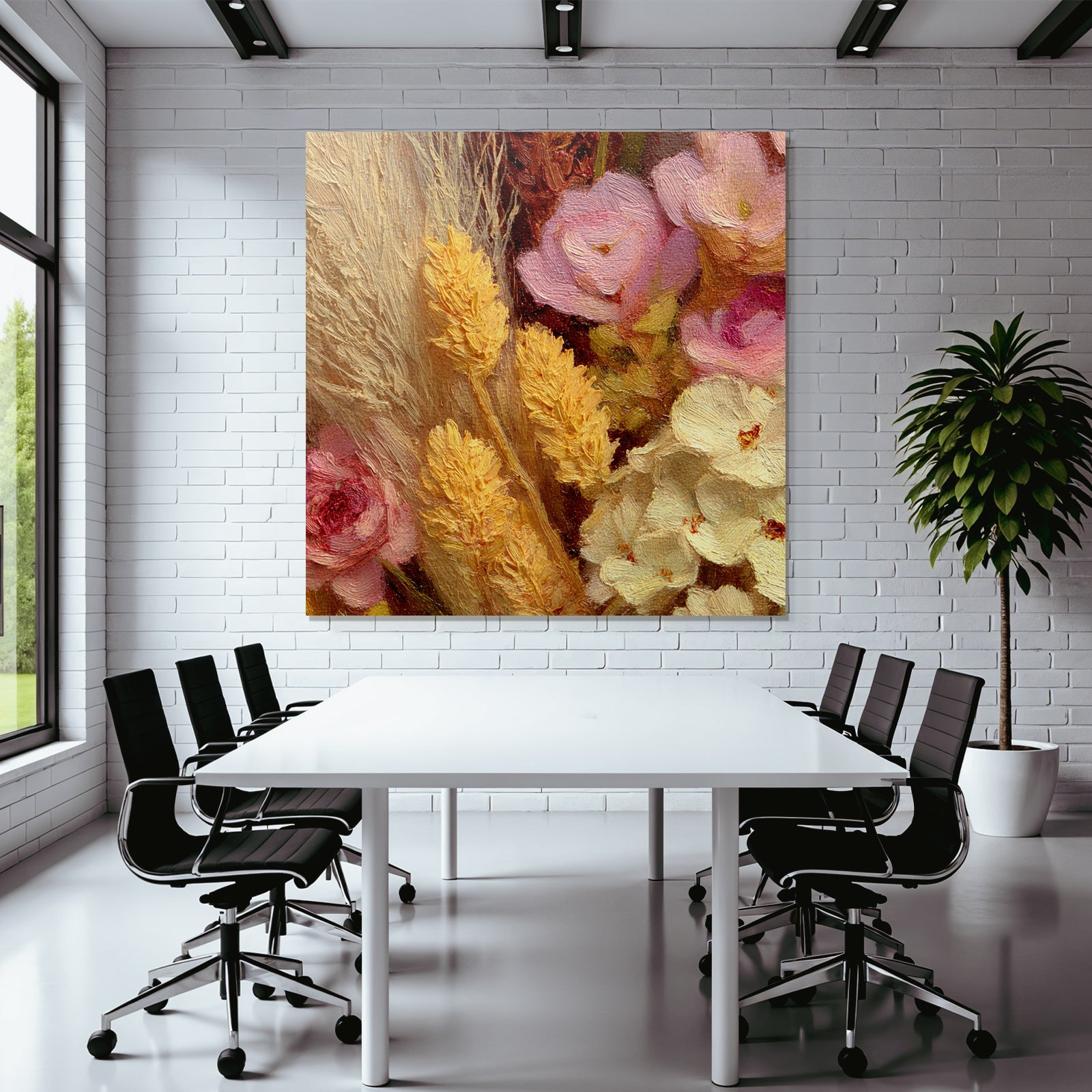 Trocken Retro Flowers Bunte Arrangement Naheaufnahme Rosa Weiss Gelb Kunstvoll Dekorativ
