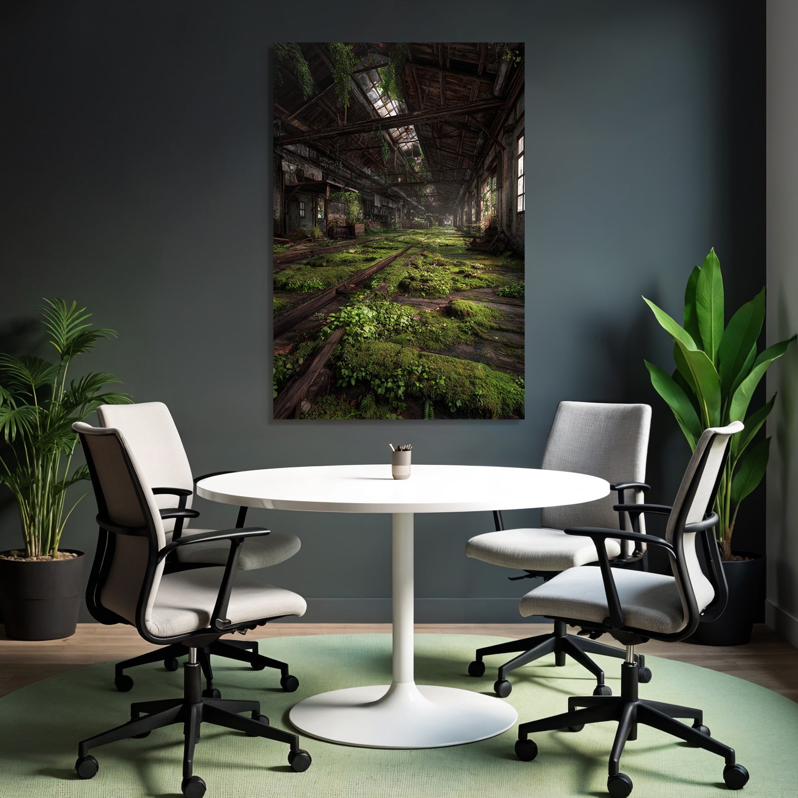Verlassene Industrielle Raum Natur Erobert Menschen Made Orte | Lost Places | Architektur