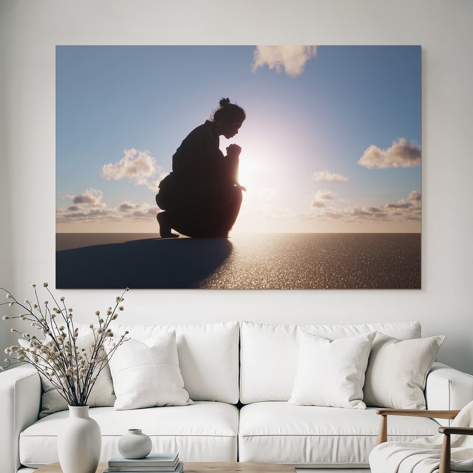 Yoga Meditation Kontemplative Person Mit Scenic Himmel Sonnenaufgang Oder Sonnenuntergang | Yoga und Meditation | Themen und Hobbys