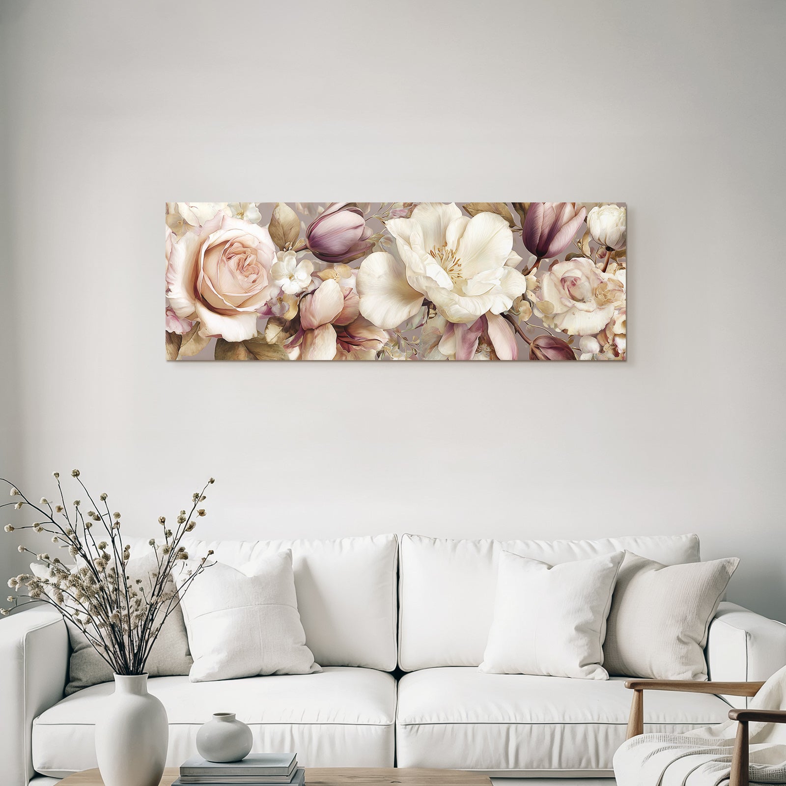 Gemälde Mit Rosen Und Tulpen In Zarten Farben