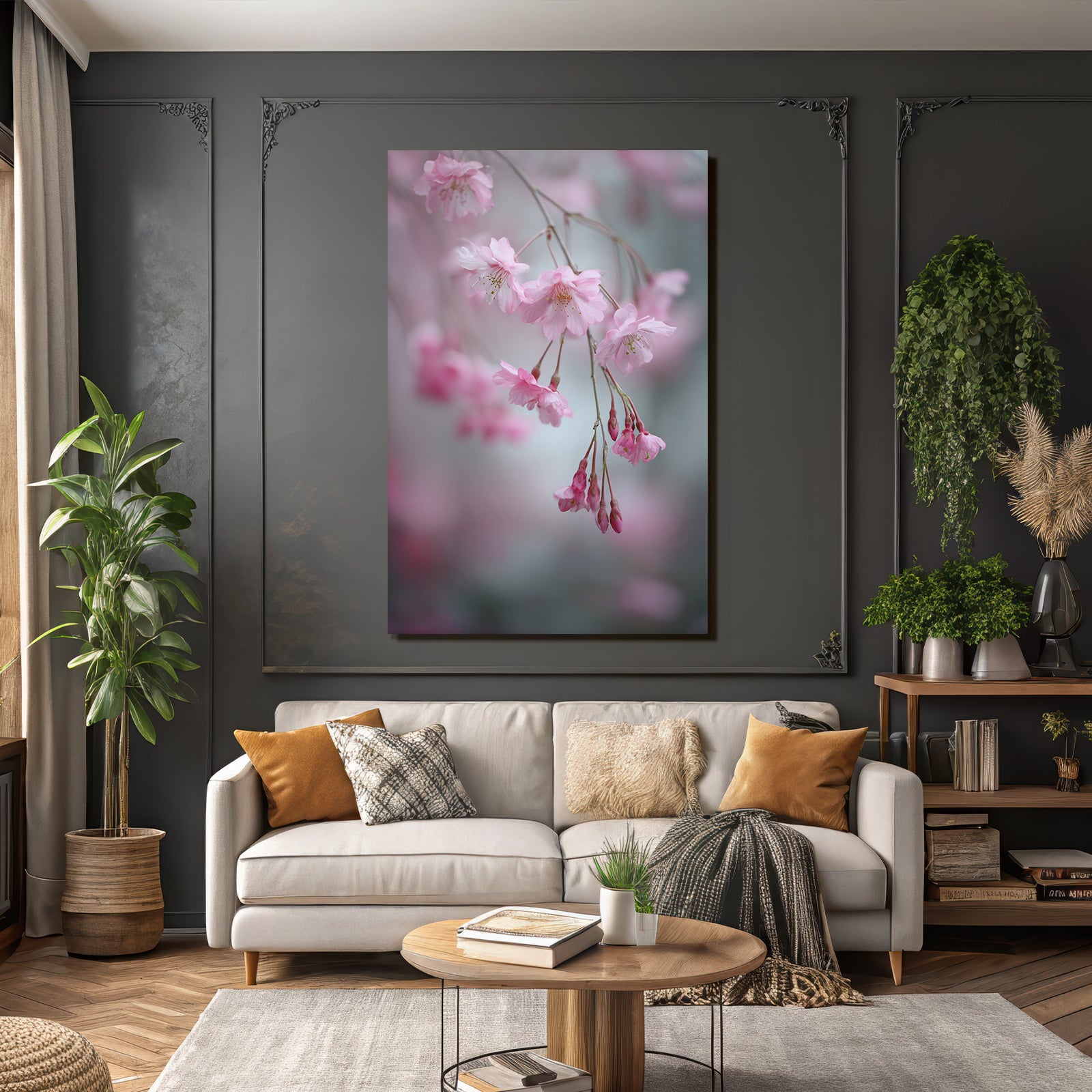 Zarte Rosa Kirschblüten Frühlingsneubeginn