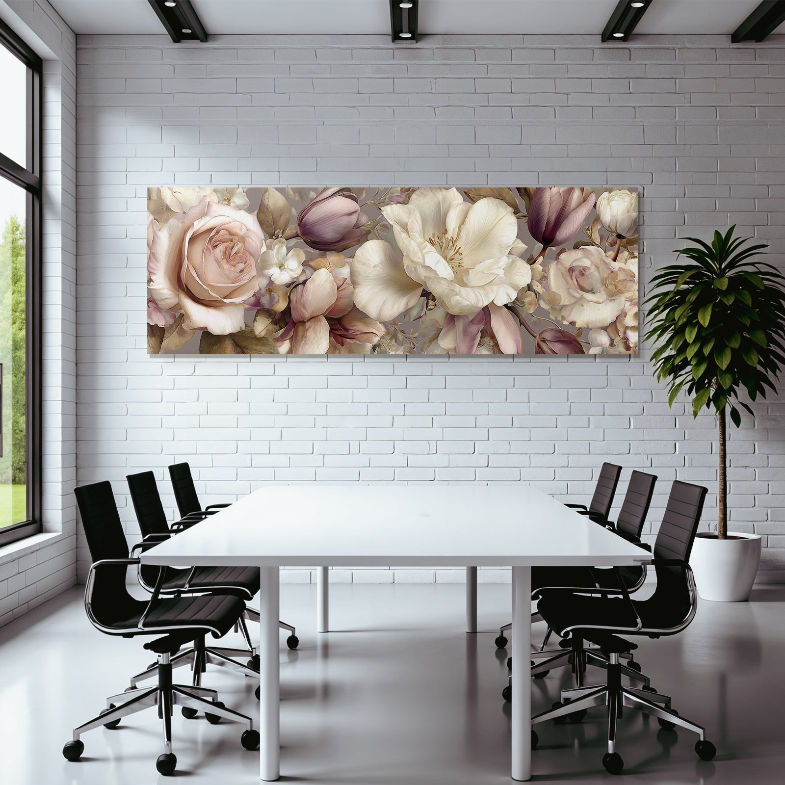 Gemälde Mit Rosen Und Tulpen In Zarten Farben