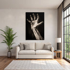 Hand In Dramatischer Pose Emotionale Darstellung Schwarz Weiss | Haende und Gestik | Menschen und Emotionen