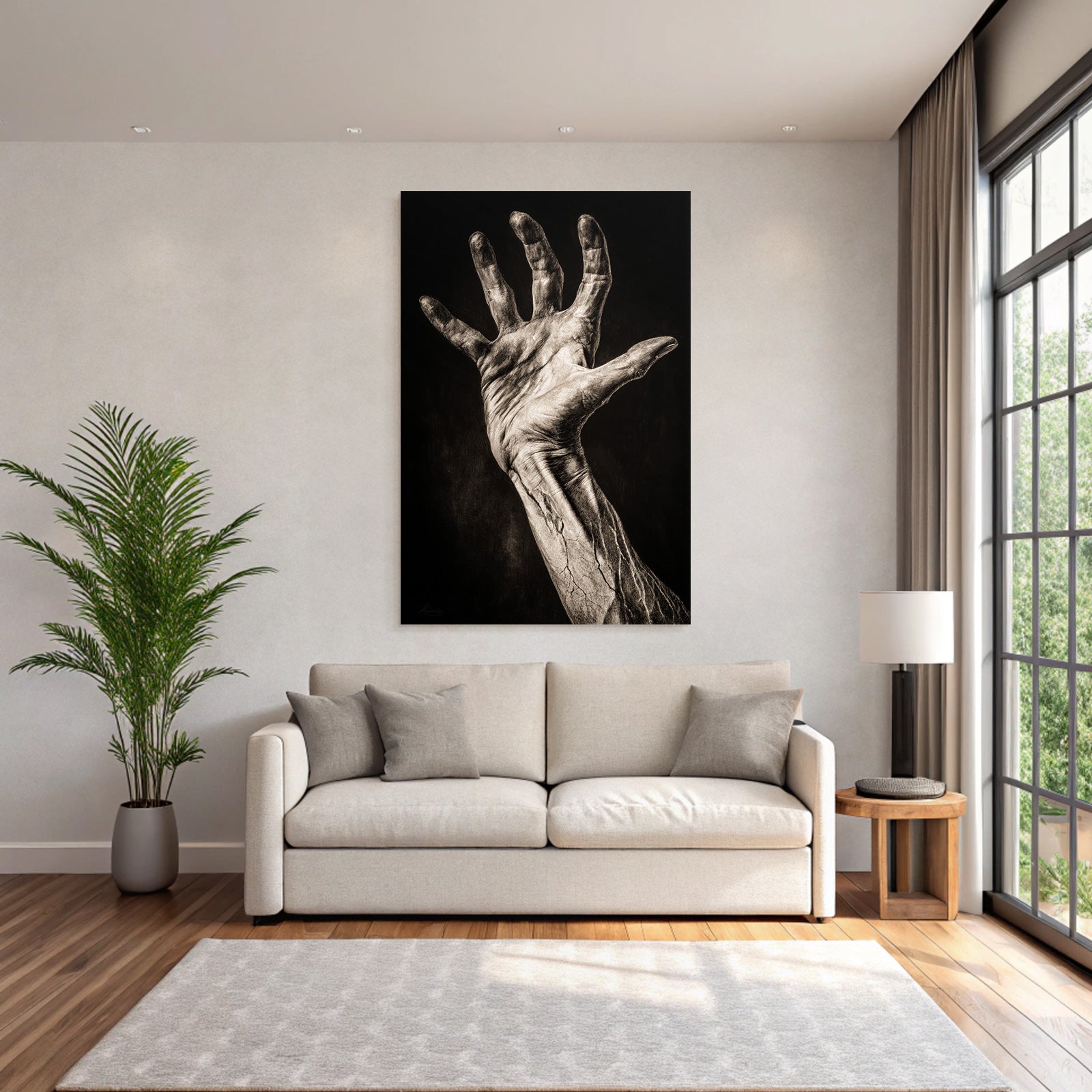 Hand In Dramatischer Pose Emotionale Darstellung Schwarz Weiss | Haende und Gestik | Menschen und Emotionen