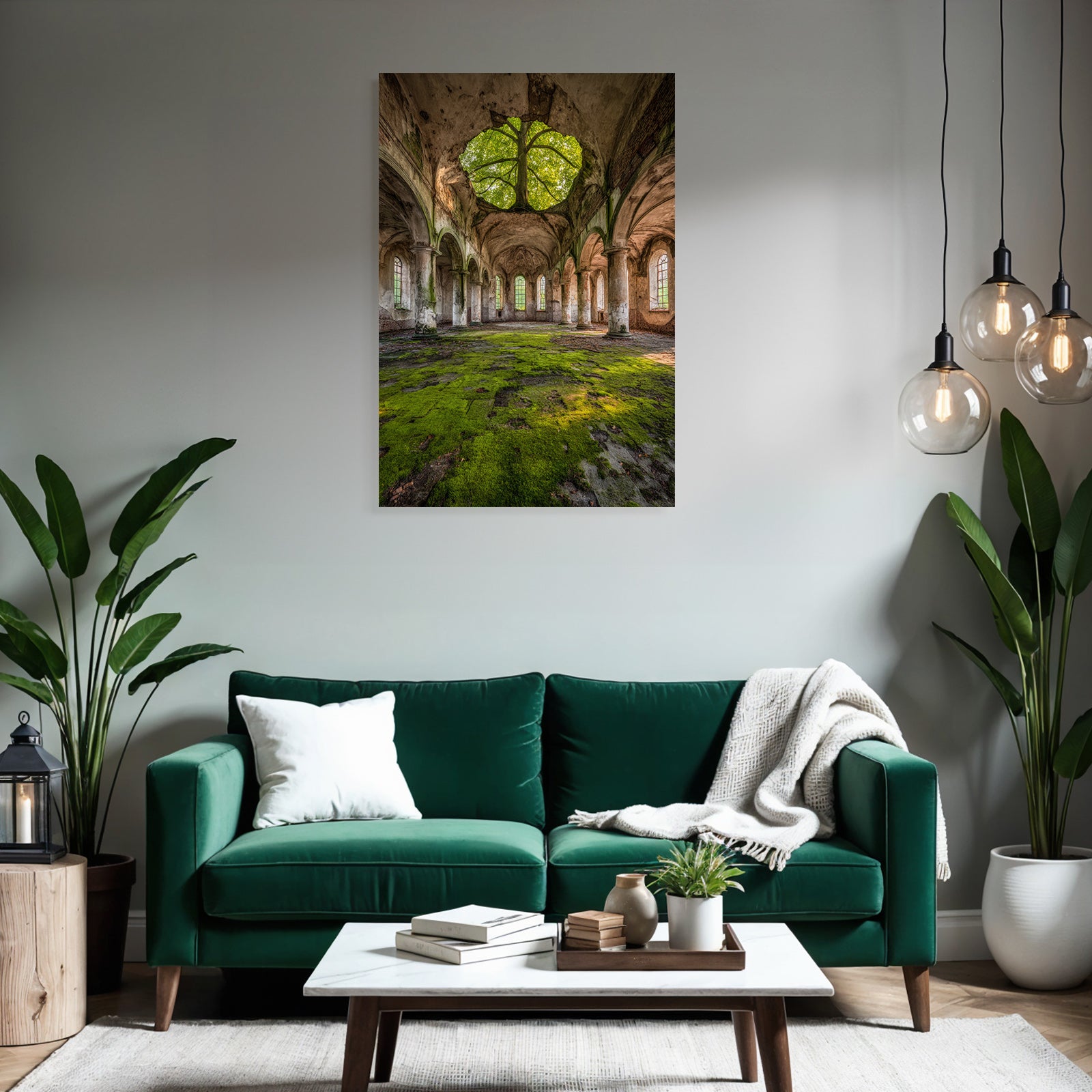Verlassene Mit Moos Und Baum Im Innenraum | Lost Places | Architektur