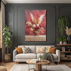 Trocken Retro Flowers Getrocknete Dekorative Anordnung In Rustikalem Vase