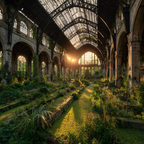 Verlassene Struktur Innenbereich Gewachsene Pflanzen Indoor Garten | Lost Places | Architektur